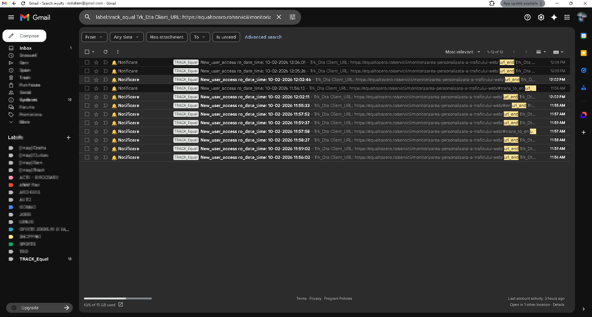 Exemplu - Monitorizarea personalizată a traficului WEB
